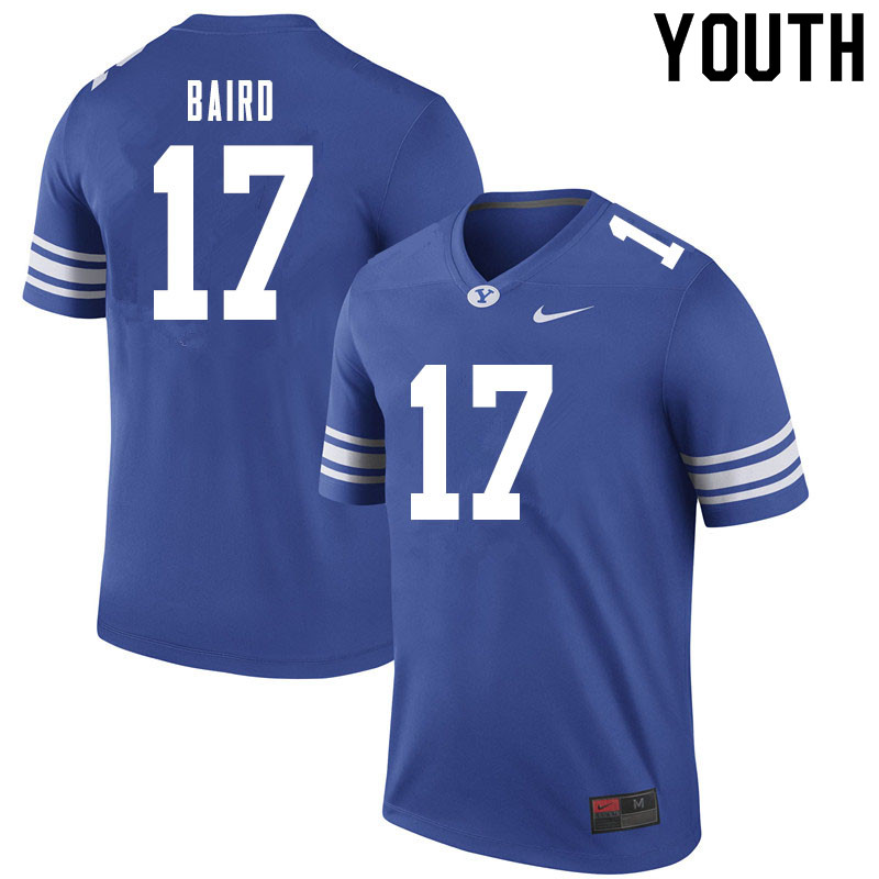 Youth #17 Jonathan Baird BYU Cougars College Football Jerseys Sale-Royal